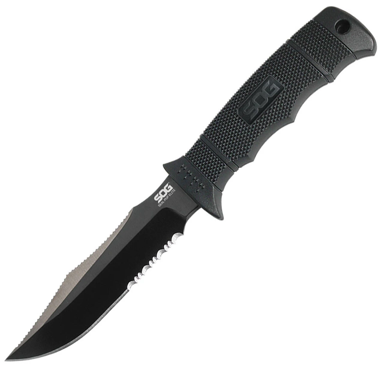 SOG SEAL PUP ELITE - KYDEX SHEATH - BLACK TINI, PARTIALLY SERRATED SOG-E37T-K 1 SOG SEAL PUP ELITE - KYDEX SHEATH - BLACK TINI, PARTIALLY SERRATED SOG-E37T-K
