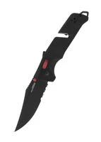 SOG Taschenmesser Trident AT, Schwarz, Rot, Teilwellenschliff, SOG